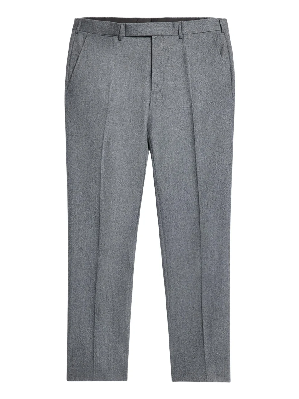 Zegna Men's Wool Flannel Flat-Front Trousers