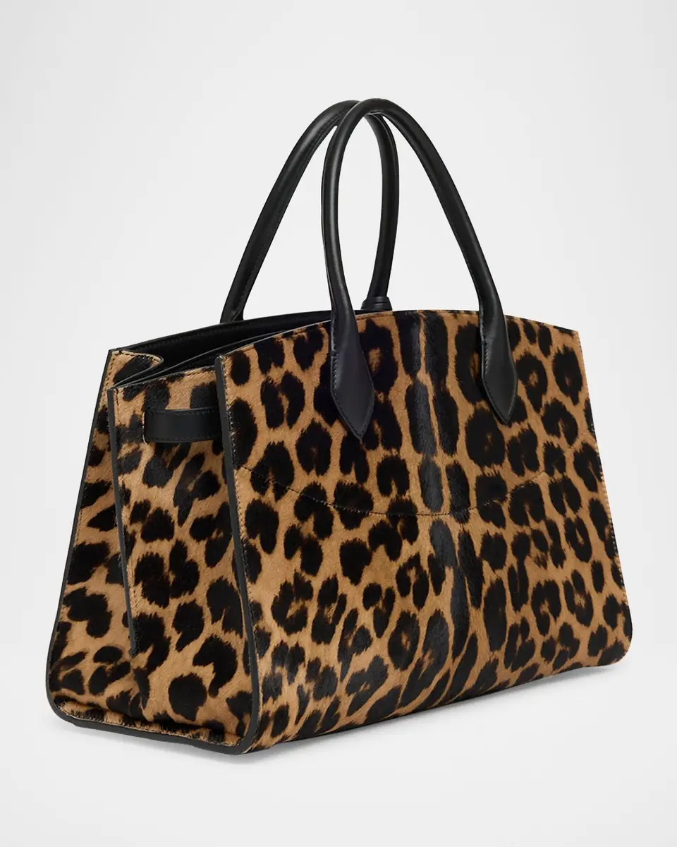 Ferragamo The New Studio Leopard Calf Hair Top-Handle Bag | Thumbnail 2