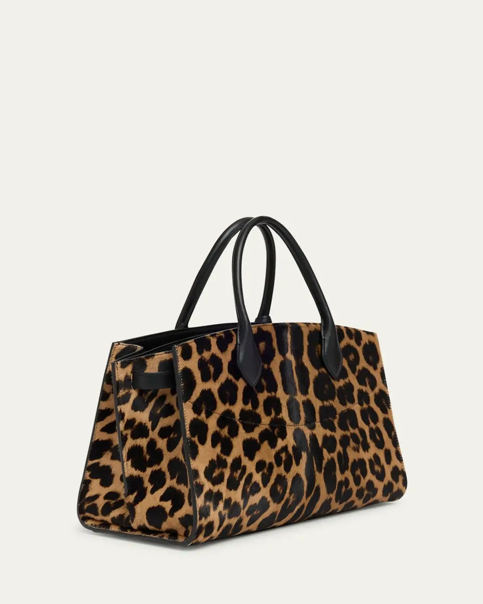 Ferragamo The New Studio Leopard Calf Hair Top-Handle Bag | Thumbnail 8