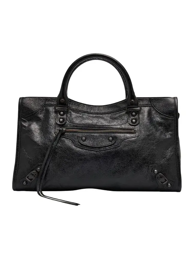 Le City Medium Crinkled Leather Top-Handle Bag Le City Medium Crinkled Leather Top-Handle Bag