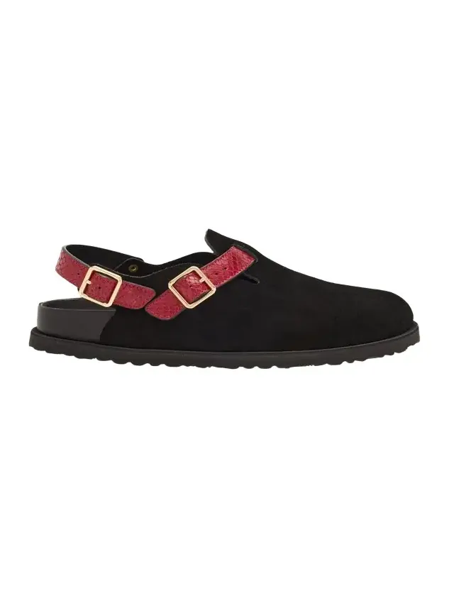 1774 Birkenstock Tokio Cazador Mixed Leather Slingback Mules