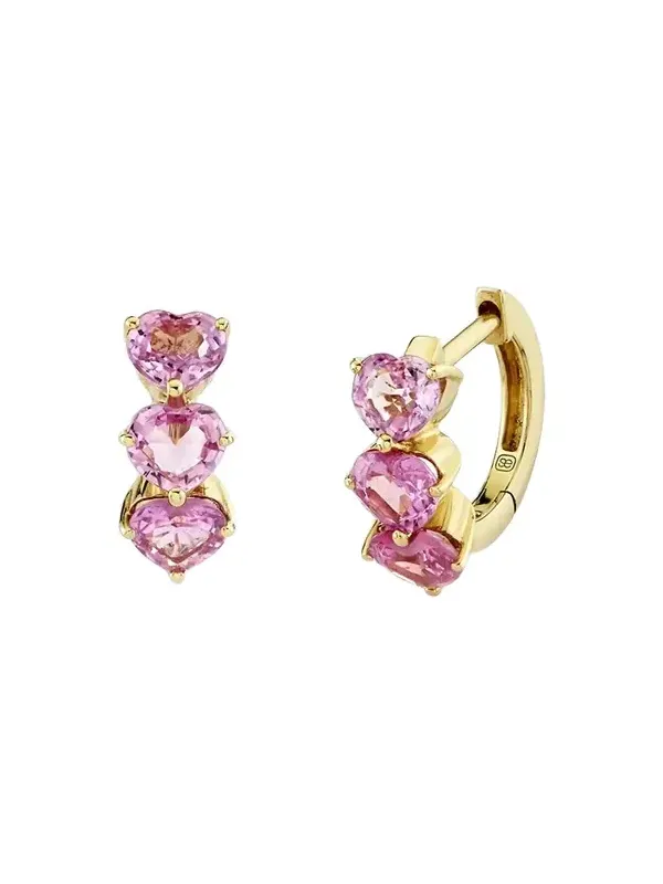 Heart Cocktail Huggie Earrings Heart Cocktail Huggie Earrings