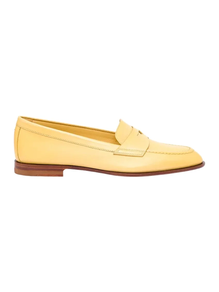 Santoni Calfskin Leather Penny Loafers
