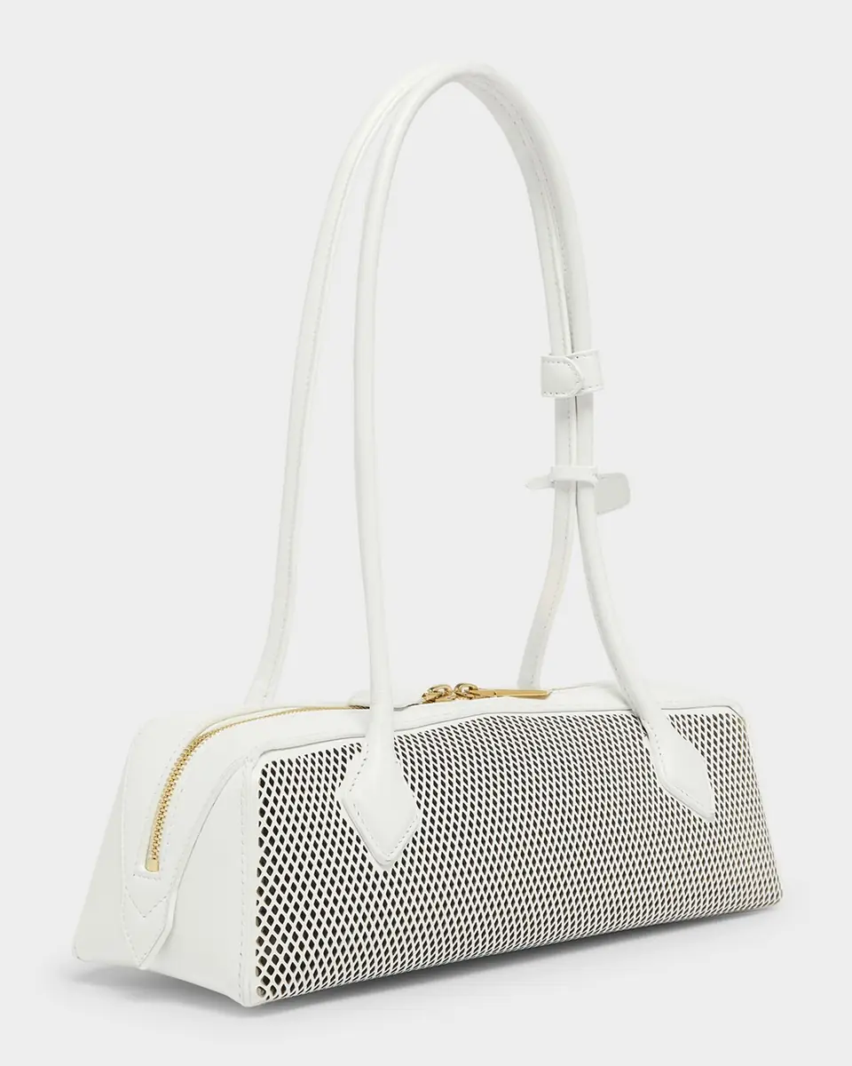Alaïa Le Teckel Medium Shoulder Bag in Fishnet Leather | Thumbnail 2