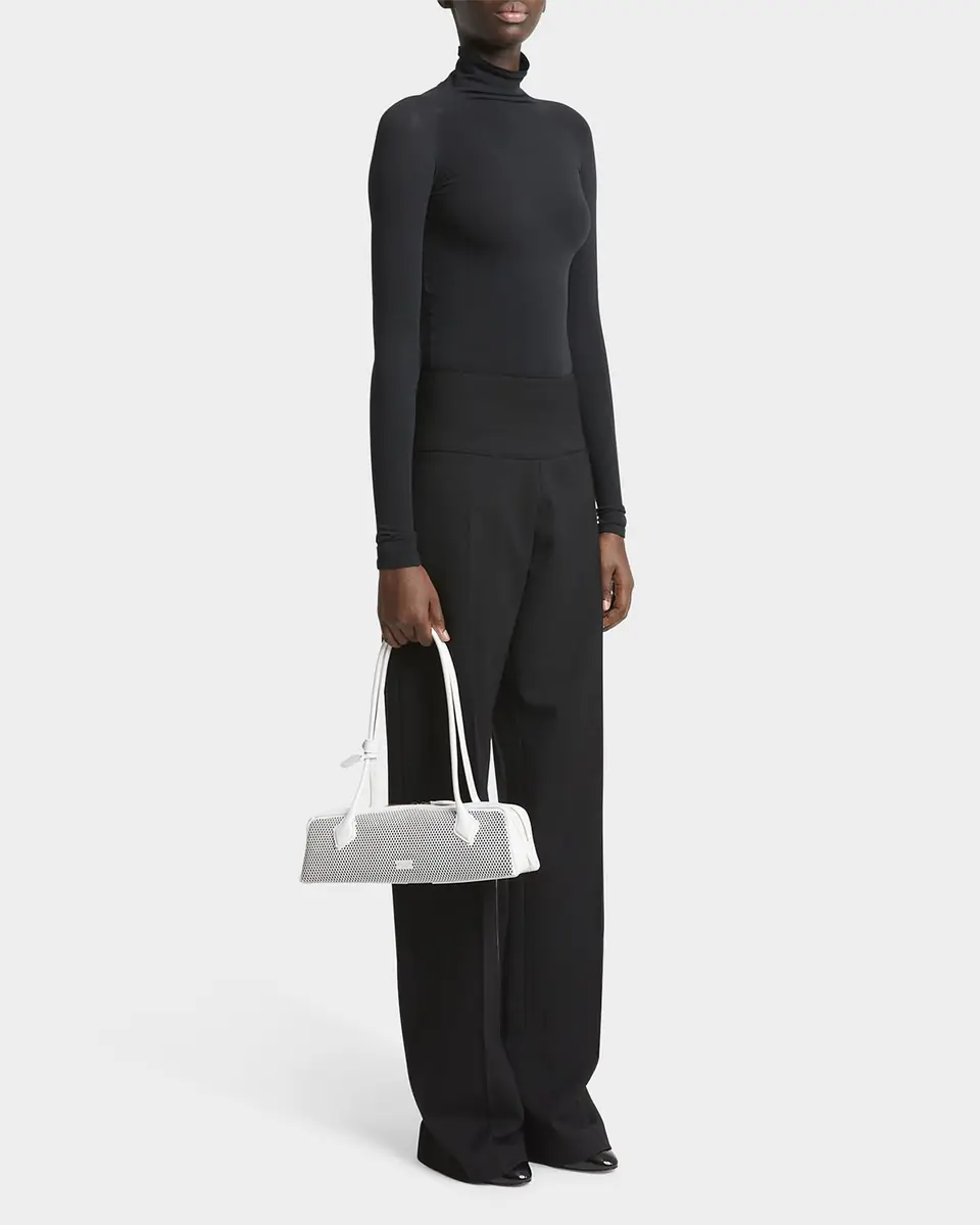 Alaïa Le Teckel Medium Shoulder Bag in Fishnet Leather | Thumbnail 4