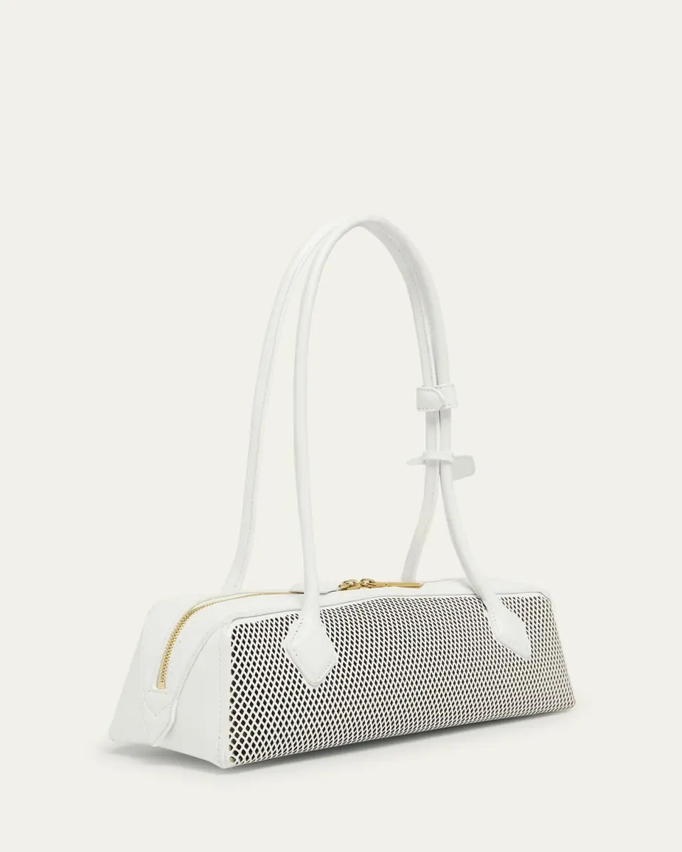 Alaïa Le Teckel Medium Shoulder Bag in Fishnet Leather | Thumbnail 8