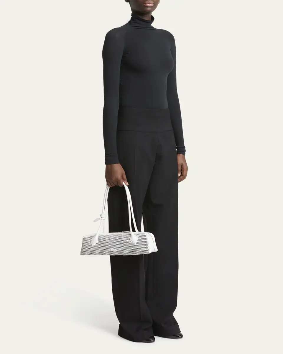 Alaïa Le Teckel Medium Shoulder Bag in Fishnet Leather | Thumbnail 10