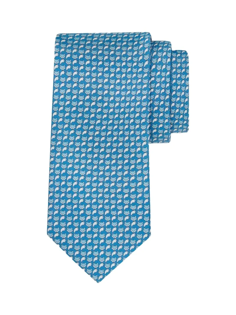 Ferragamo Men's Fox Micro-Print Tie