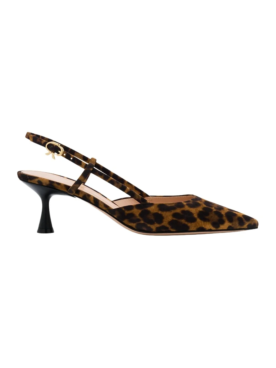 Gianvito Rossi Ascent Calfskin Slingback Pumps