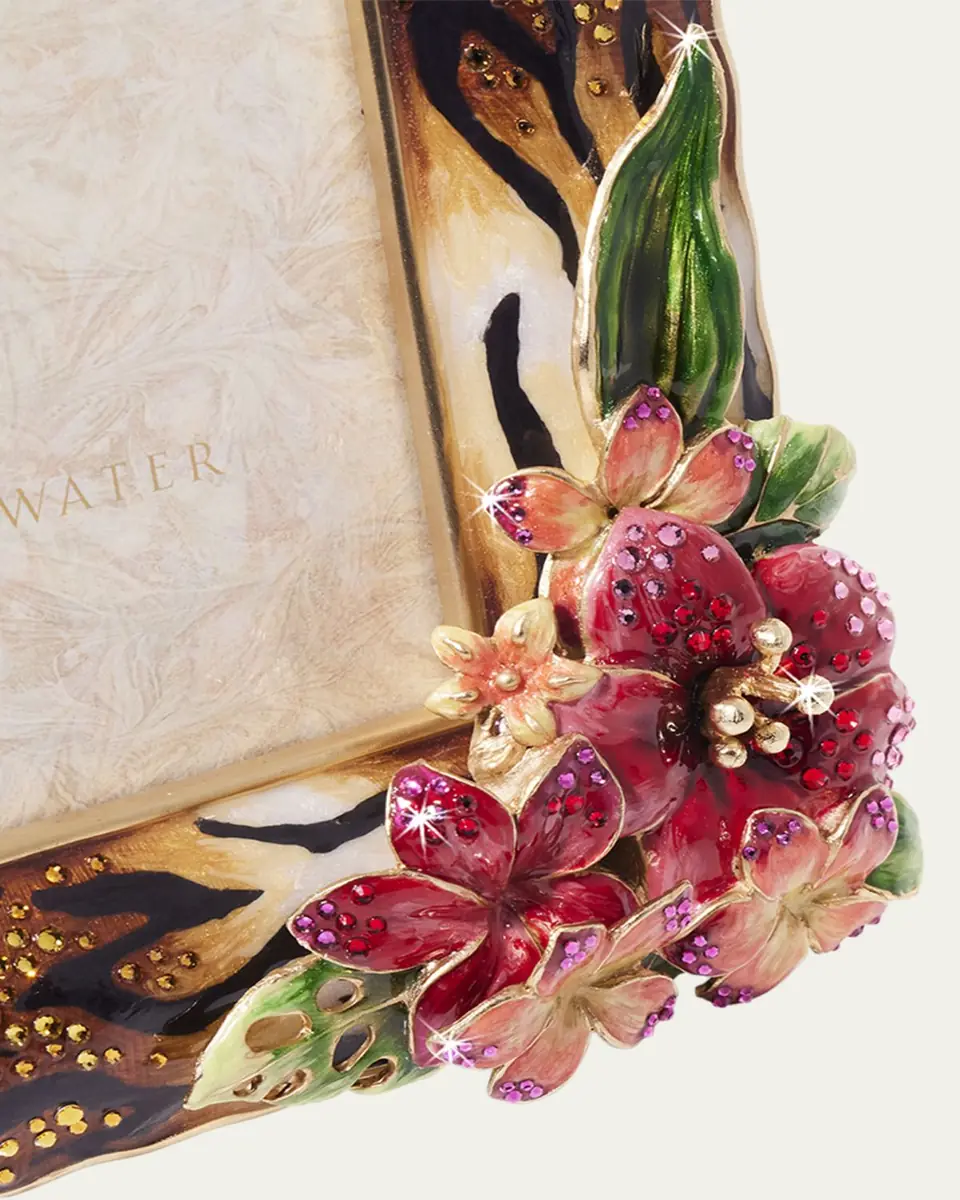 Jay Strongwater Tropical Flower Frame, 5" x 7" | Thumbnail 4