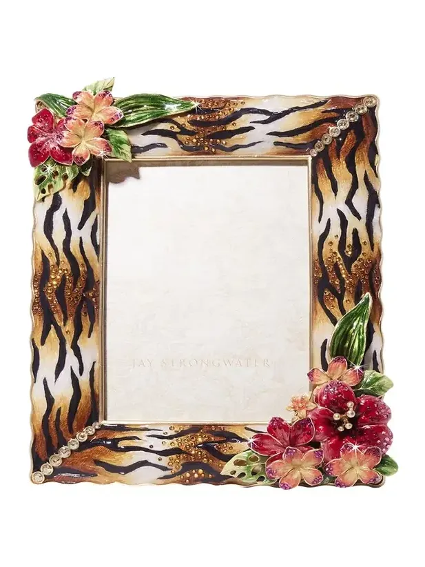 Jay Strongwater Tropical Flower Frame, 5" x 7"