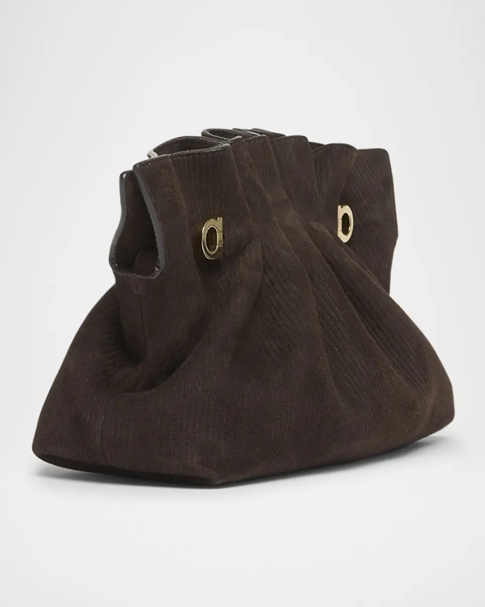Ferragamo Piercing Suede Corduroy Shoulder Bag | Thumbnail 2 Ferragamo Piercing Suede Corduroy Shoulder Bag | Thumbnail 2