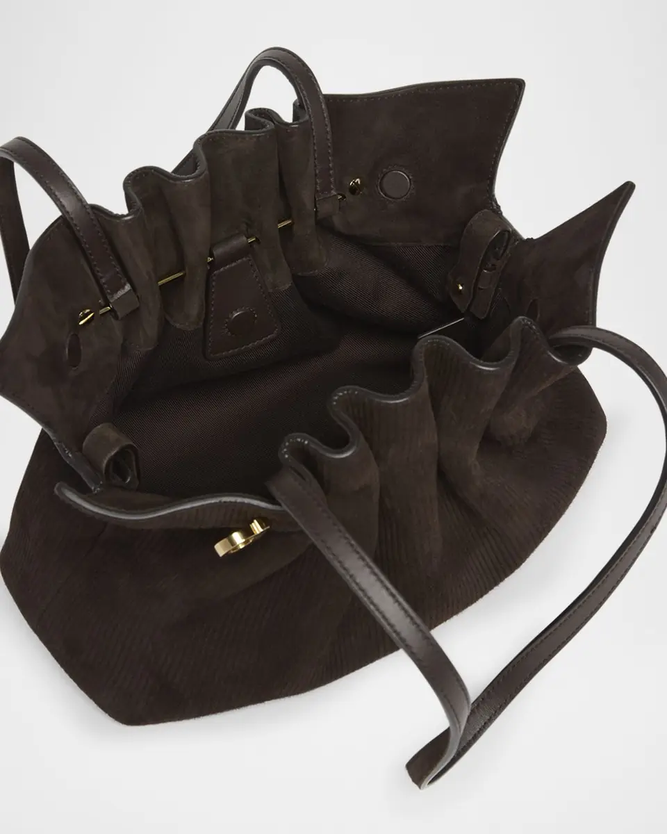 Ferragamo Piercing Suede Corduroy Shoulder Bag | Thumbnail 3 Ferragamo Piercing Suede Corduroy Shoulder Bag | Thumbnail 3