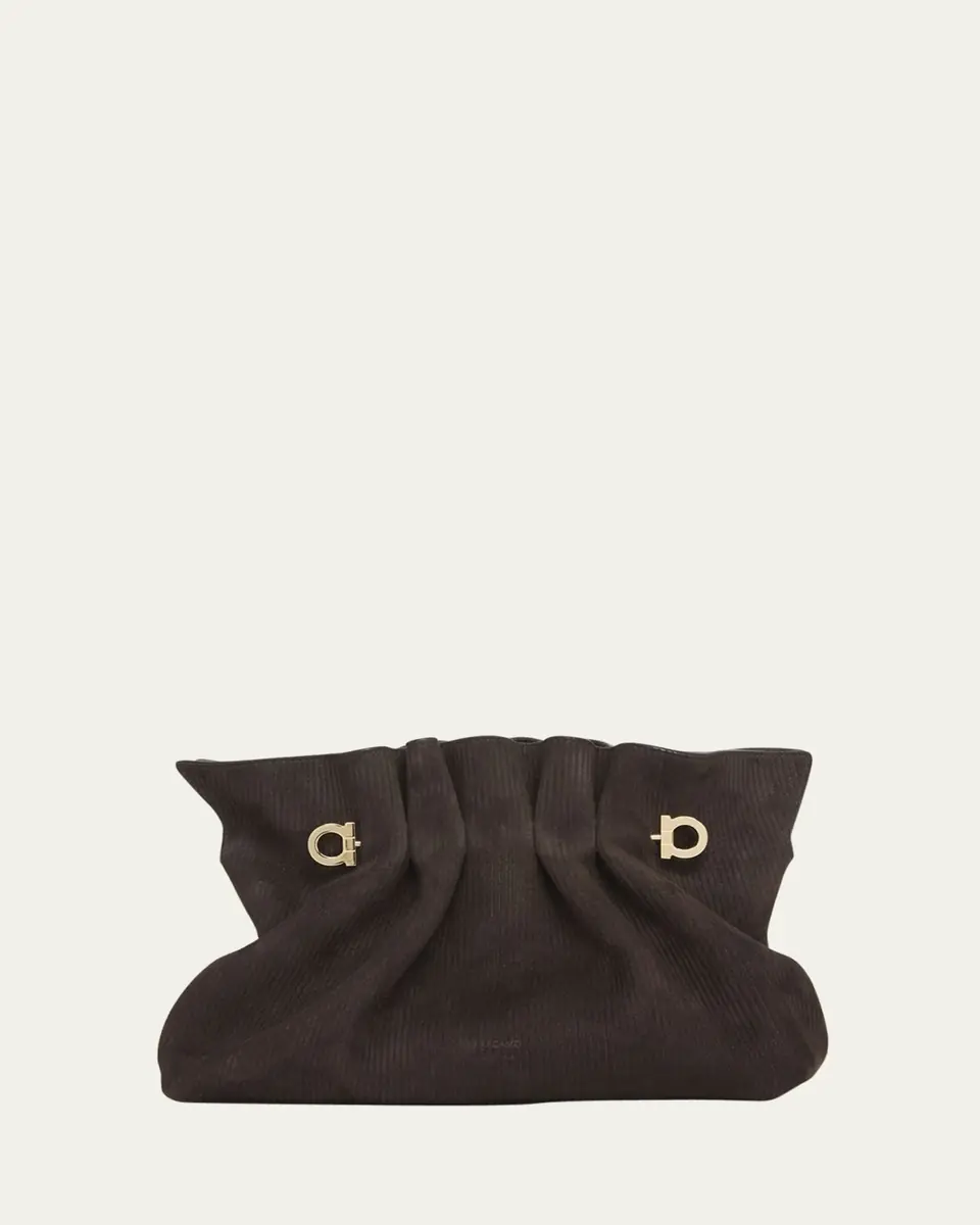 Ferragamo Piercing Suede Corduroy Shoulder Bag | Thumbnail 6 Ferragamo Piercing Suede Corduroy Shoulder Bag | Thumbnail 6