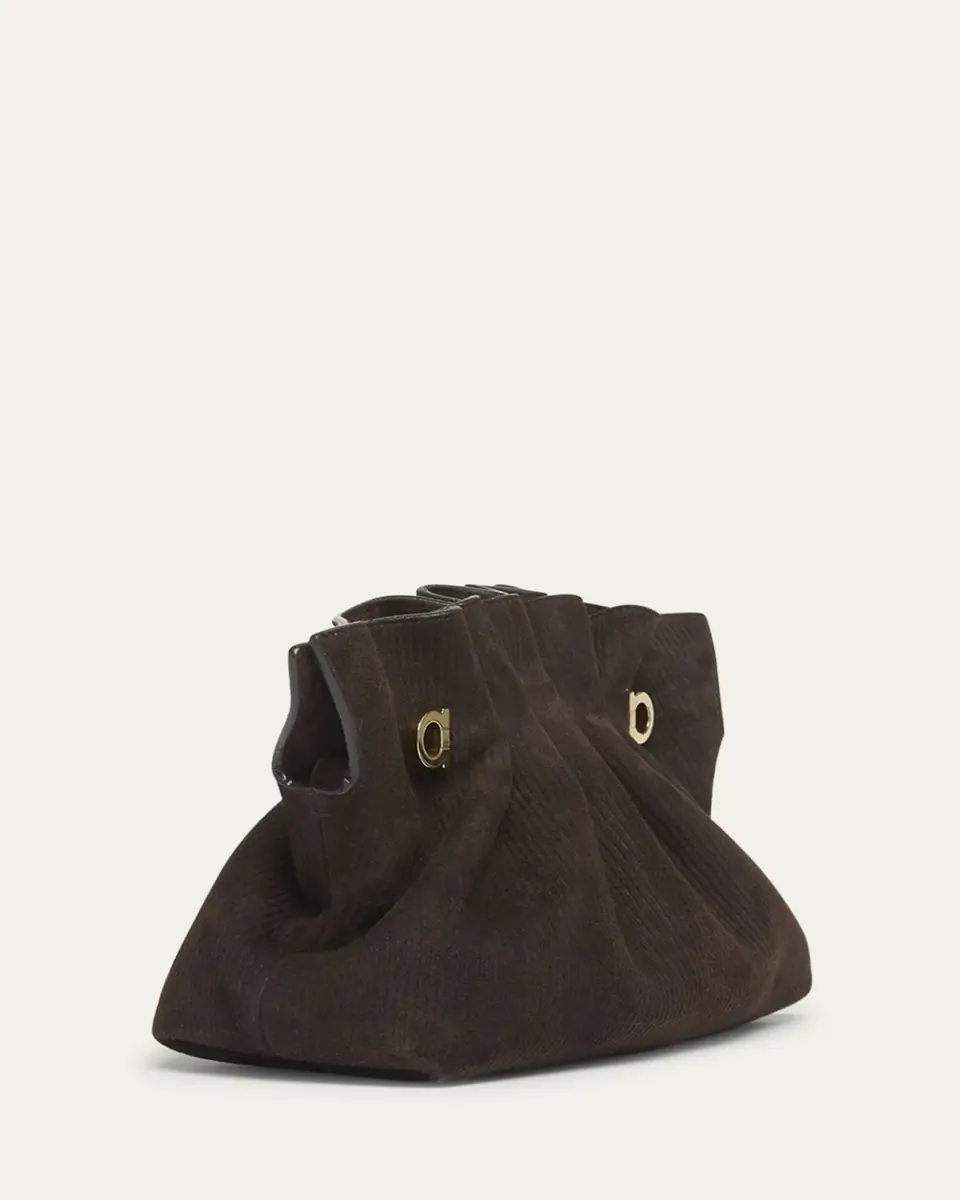 Ferragamo Piercing Suede Corduroy Shoulder Bag | Thumbnail 7 Ferragamo Piercing Suede Corduroy Shoulder Bag | Thumbnail 7