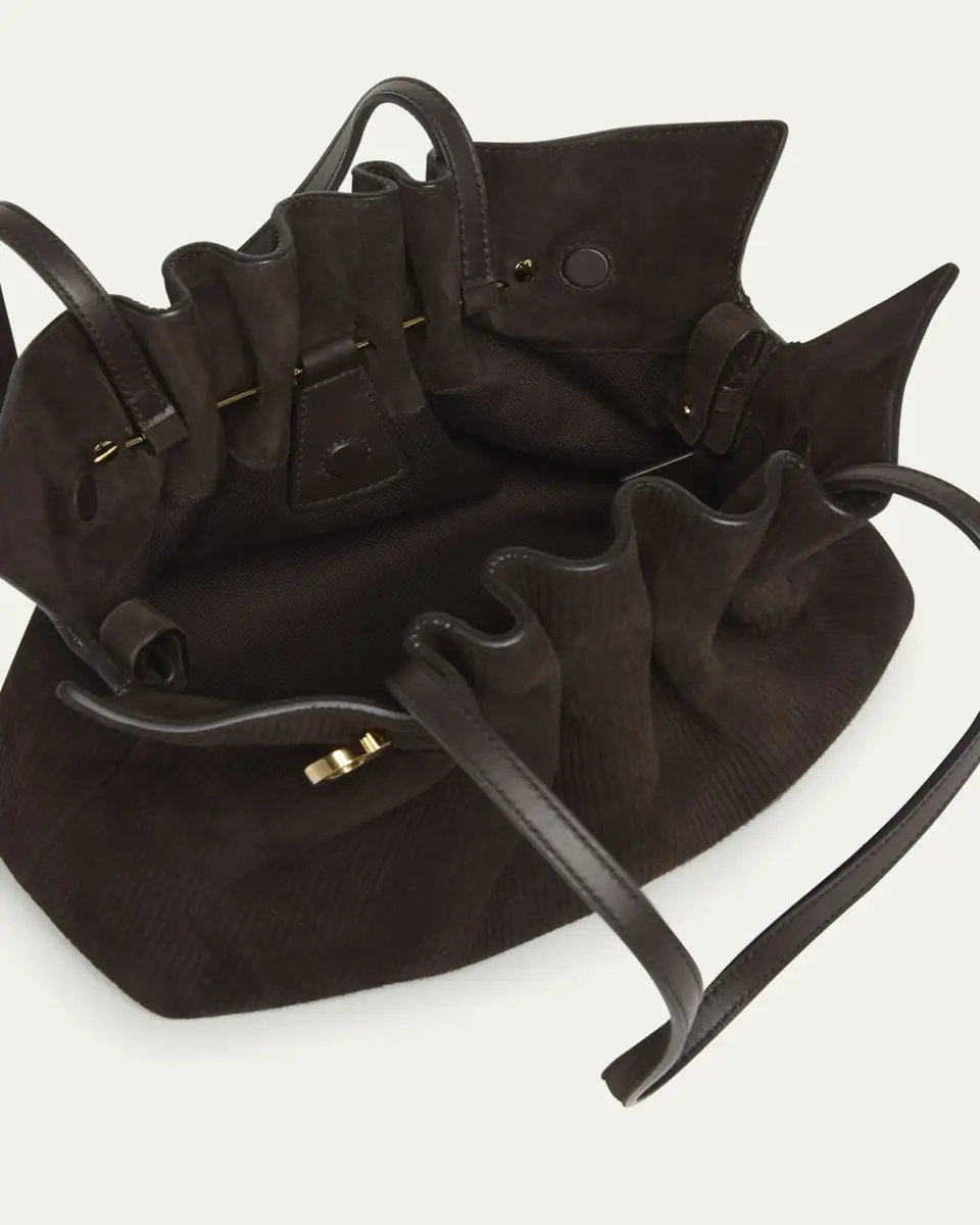 Ferragamo Piercing Suede Corduroy Shoulder Bag | Thumbnail 8 Ferragamo Piercing Suede Corduroy Shoulder Bag | Thumbnail 8