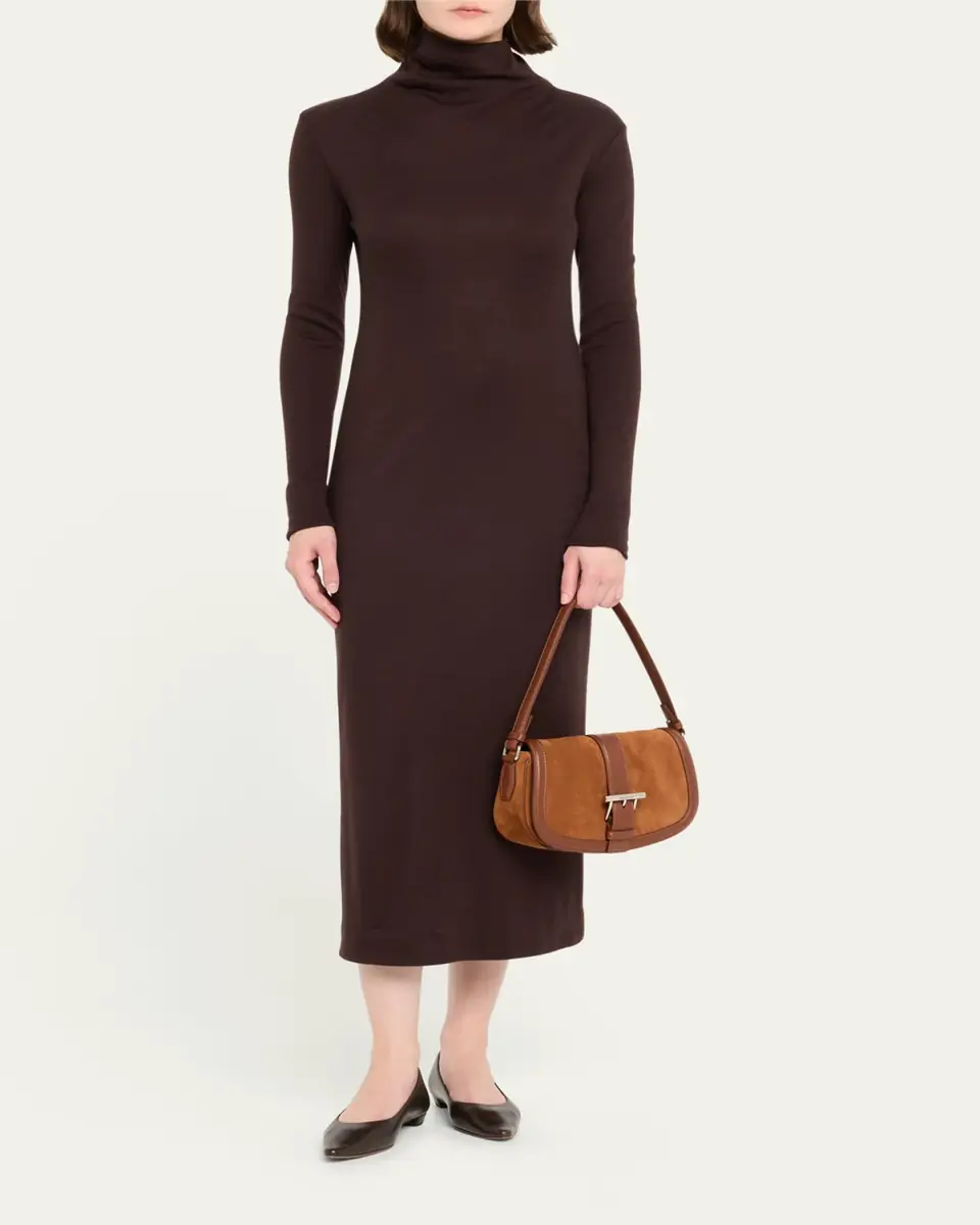 Alexander McQueen T-Bar Saddle Suede & Leather Shoulder Bag | Thumbnail 5
