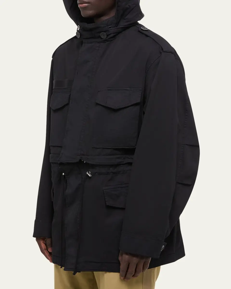 Helmut Lang Men's Field Jacket with Stowaway Hood | Thumbnail 4 Helmut Lang Men's Field Jacket with Stowaway Hood | Thumbnail 4