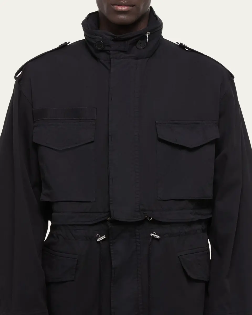 Helmut Lang Men's Field Jacket with Stowaway Hood | Thumbnail 5 Helmut Lang Men's Field Jacket with Stowaway Hood | Thumbnail 5