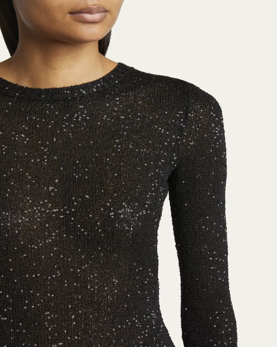 Balenciaga Sequined Knit Mini Long Sleeve Dress | Thumbnail 5 Balenciaga Sequined Knit Mini Long Sleeve Dress | Thumbnail 5