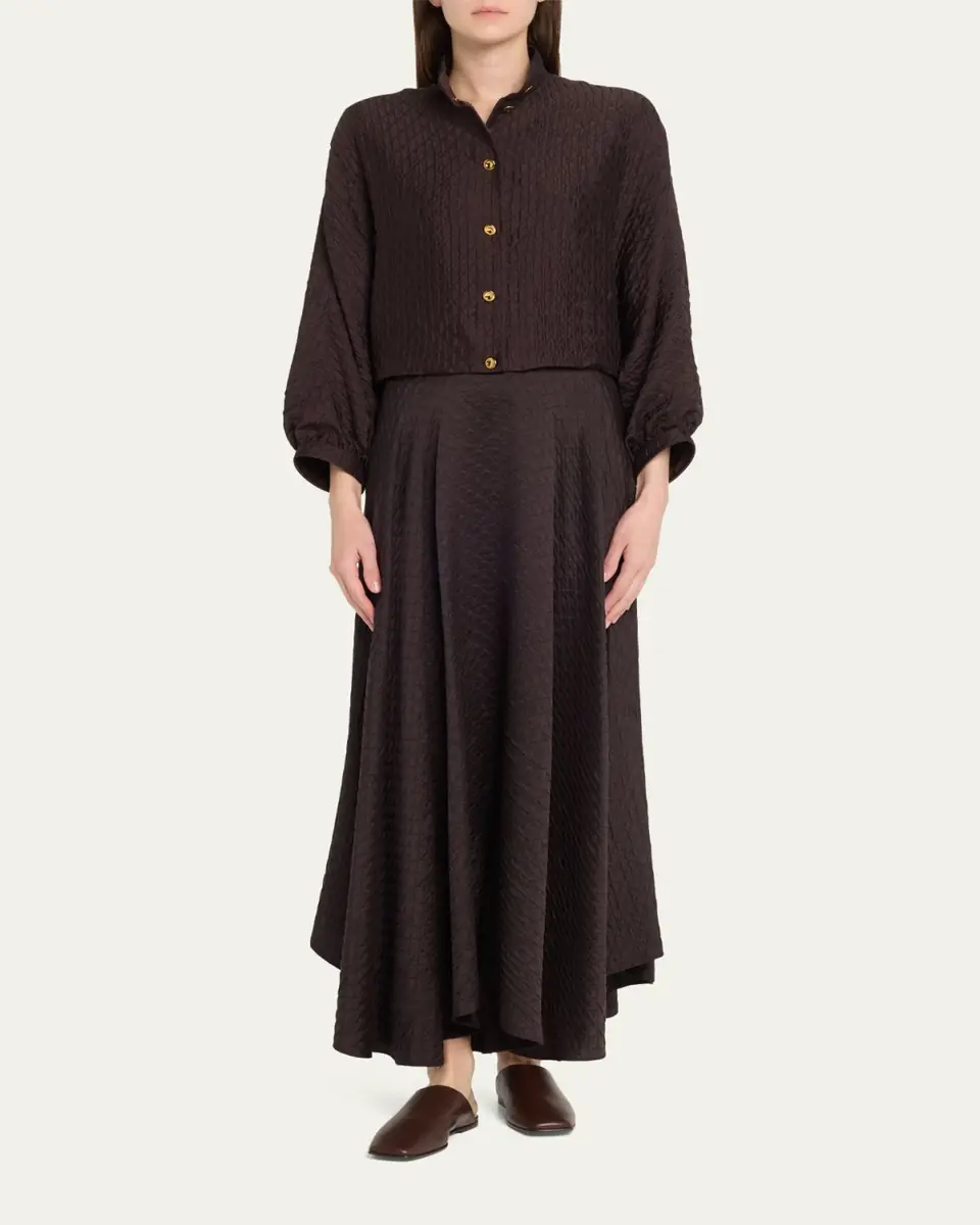 Loro Piana Elise Diamond-Quilted Cloquet Maxi Skirt | Thumbnail 2 Loro Piana Elise Diamond-Quilted Cloquet Maxi Skirt | Thumbnail 2