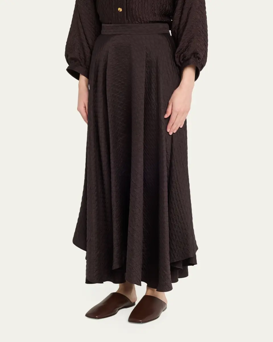 Loro Piana Elise Diamond-Quilted Cloquet Maxi Skirt | Thumbnail 4 Loro Piana Elise Diamond-Quilted Cloquet Maxi Skirt | Thumbnail 4