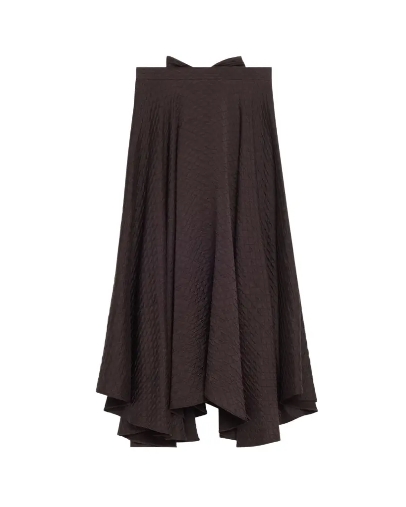 Elise Diamond-Quilted Cloquet Maxi Skirt Elise Diamond-Quilted Cloquet Maxi Skirt