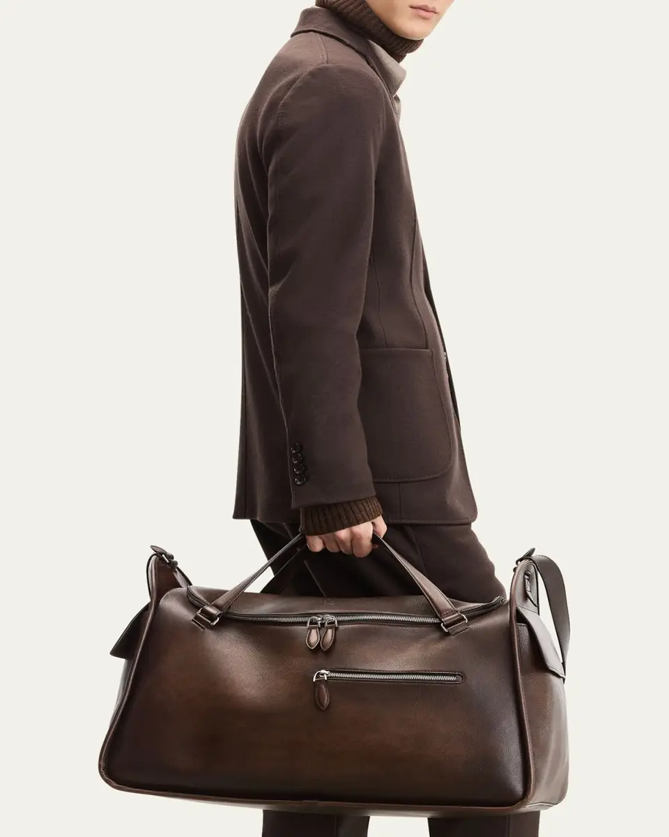 Berluti Men's Periple Leather Weekender Bag | Thumbnail 3 Berluti Men's Periple Leather Weekender Bag | Thumbnail 3