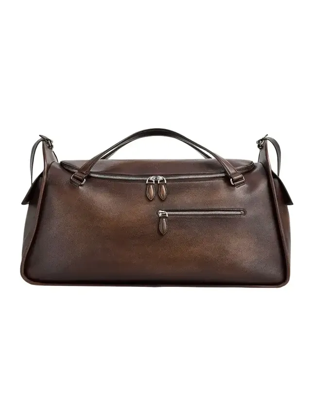 Men's Periple Leather Weekender Bag