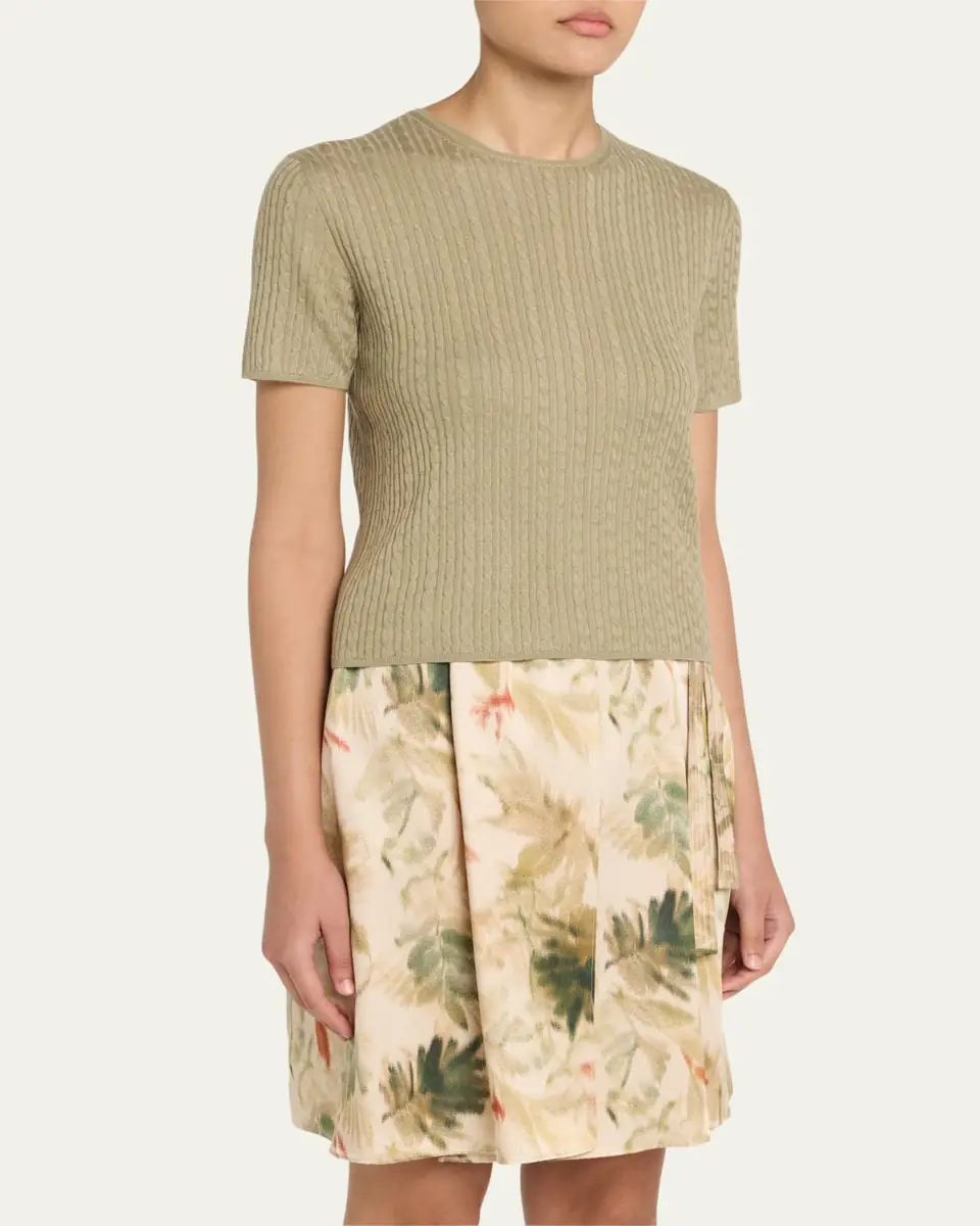 Loro Piana Rimella Cable-Knit Crewneck Sweater | Thumbnail 4
