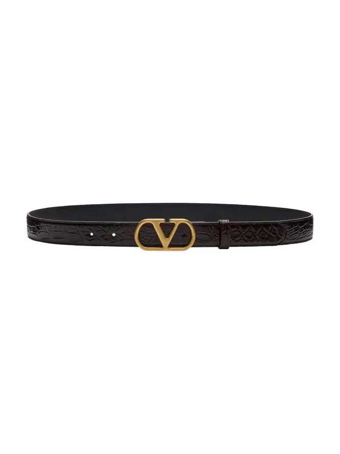 Valentino Garavani VLogo Signature Crocodile Belt, 30mm
