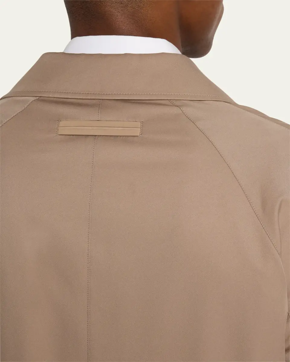 Zegna Men's Microfiber Raincoat | Thumbnail 5 Zegna Men's Microfiber Raincoat | Thumbnail 5