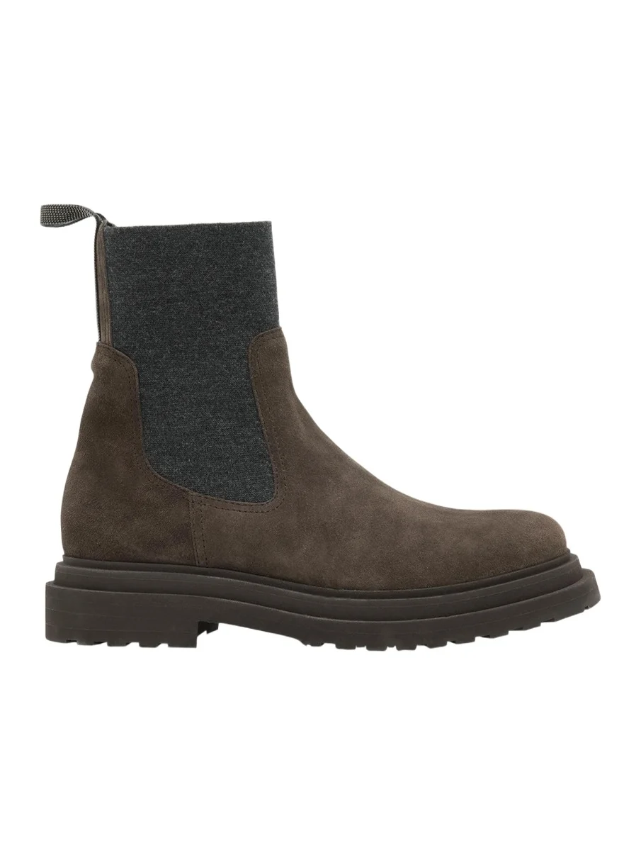 Suede Wool Lug-Sole Chelsea Boots Suede Wool Lug-Sole Chelsea Boots