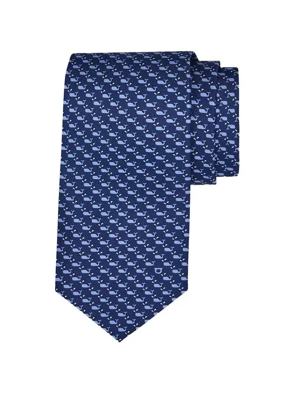 Men's Mini Whale-Print Tie Men's Mini Whale-Print Tie