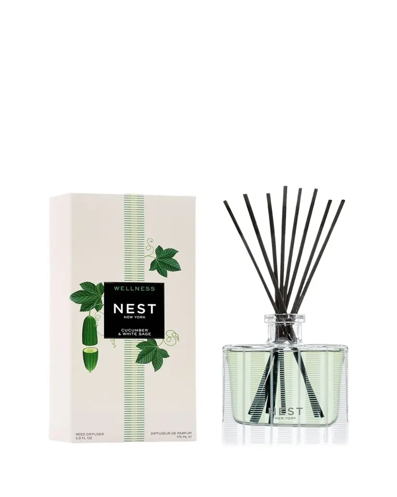 NEST New York Cucumber & White Sage Reed Diffuser, 5.9 oz. | Image 1 NEST New York Cucumber & White Sage Reed Diffuser, 5.9 oz. | Image 1