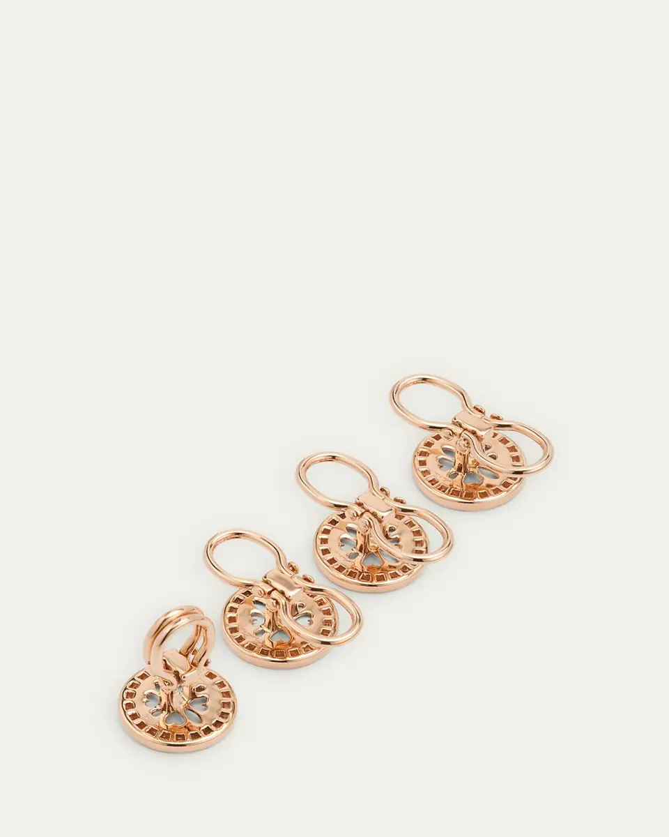 Jan Leslie Men's 18K Rose Gold Mother Of Pearl and Diamond Tuxedo Studs | Thumbnail 8 Jan Leslie Men's 18K Rose Gold Mother Of Pearl and Diamond Tuxedo Studs | Thumbnail 8