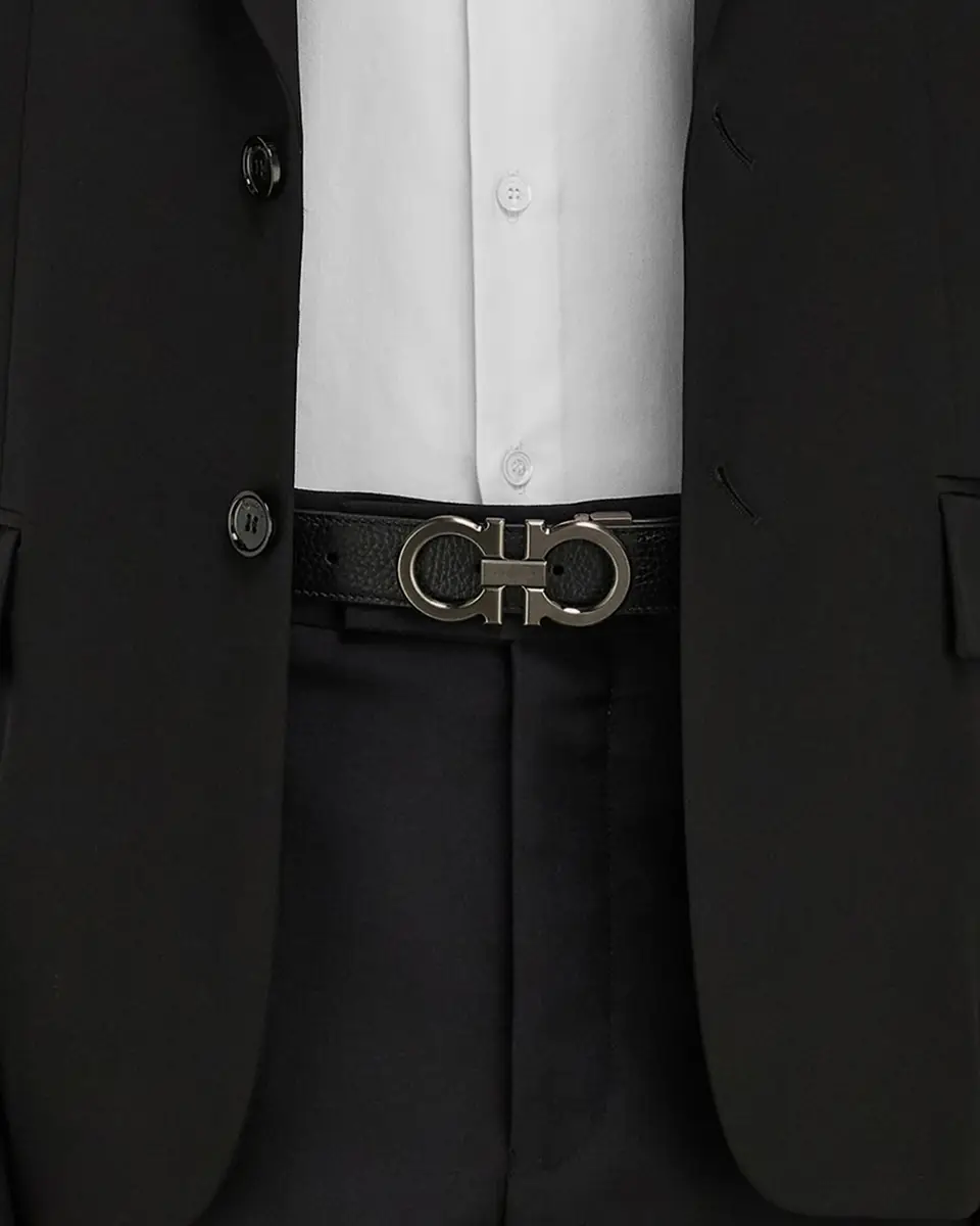 Ferragamo Men's Reversible Gancini-Buckle Belt | Thumbnail 4 Ferragamo Men's Reversible Gancini-Buckle Belt | Thumbnail 4