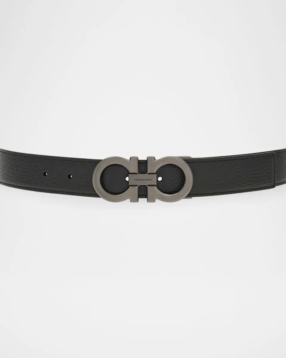 Ferragamo Men's Reversible Gancini-Buckle Belt | Thumbnail 5 Ferragamo Men's Reversible Gancini-Buckle Belt | Thumbnail 5