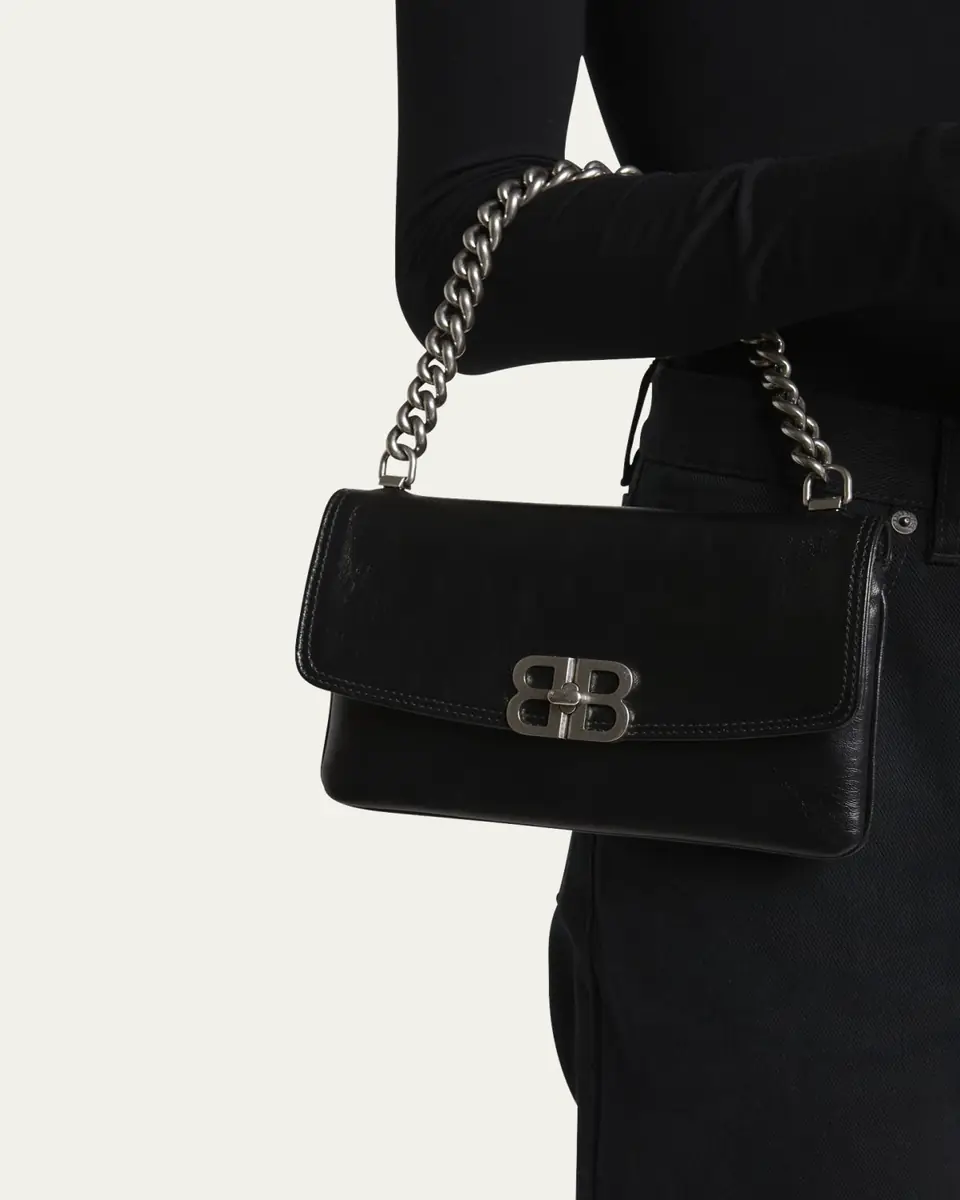 Balenciaga BB Soft Leather Phone Wallet on Chain | Thumbnail 2 Balenciaga BB Soft Leather Phone Wallet on Chain | Thumbnail 2