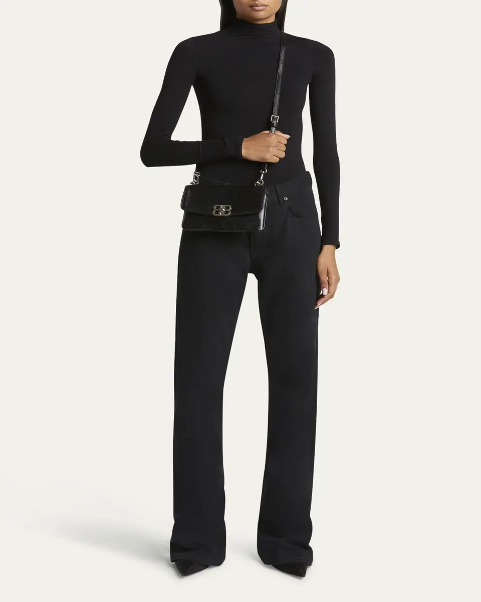 Balenciaga BB Soft Leather Phone Wallet on Chain | Thumbnail 5 Balenciaga BB Soft Leather Phone Wallet on Chain | Thumbnail 5