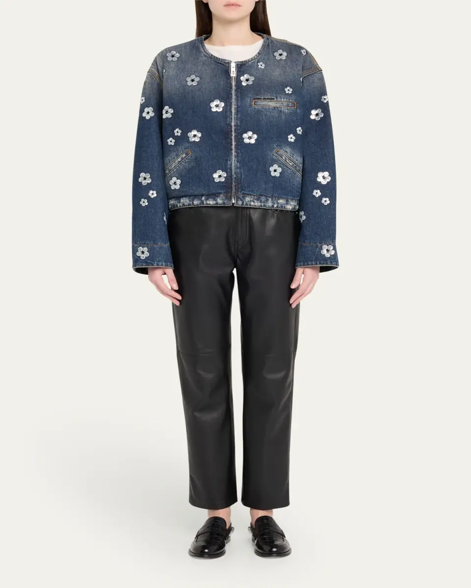 Marc Jacobs Daisy Sequined Denim Crop Jacket | Thumbnail 6 Marc Jacobs Daisy Sequined Denim Crop Jacket | Thumbnail 6