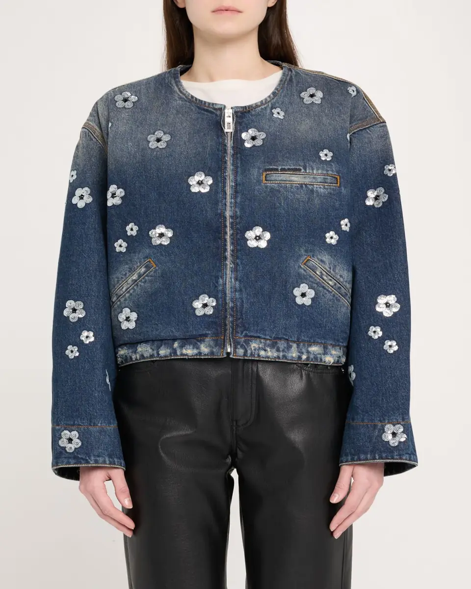 Marc Jacobs Daisy Sequined Denim Crop Jacket | Thumbnail 8 Marc Jacobs Daisy Sequined Denim Crop Jacket | Thumbnail 8