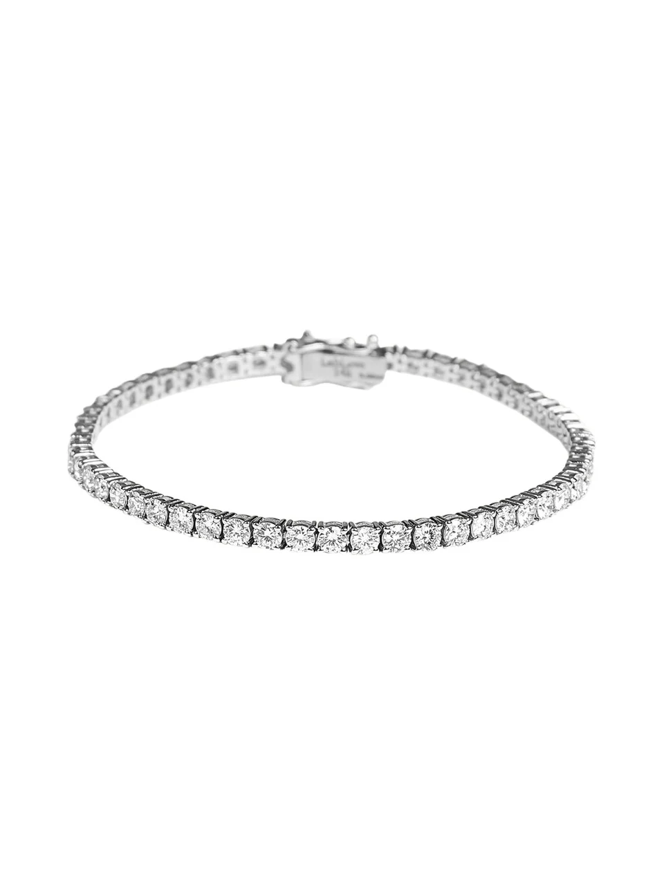 14K White Gold Lab Grown Diamond Tennis Bracelet, 7"L, 5.00tcw
