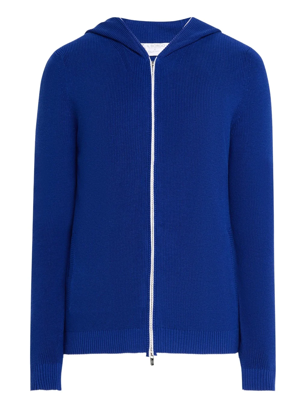 Bergdorf Goodman Men's Rib-Knit Hooded Zip Sweater