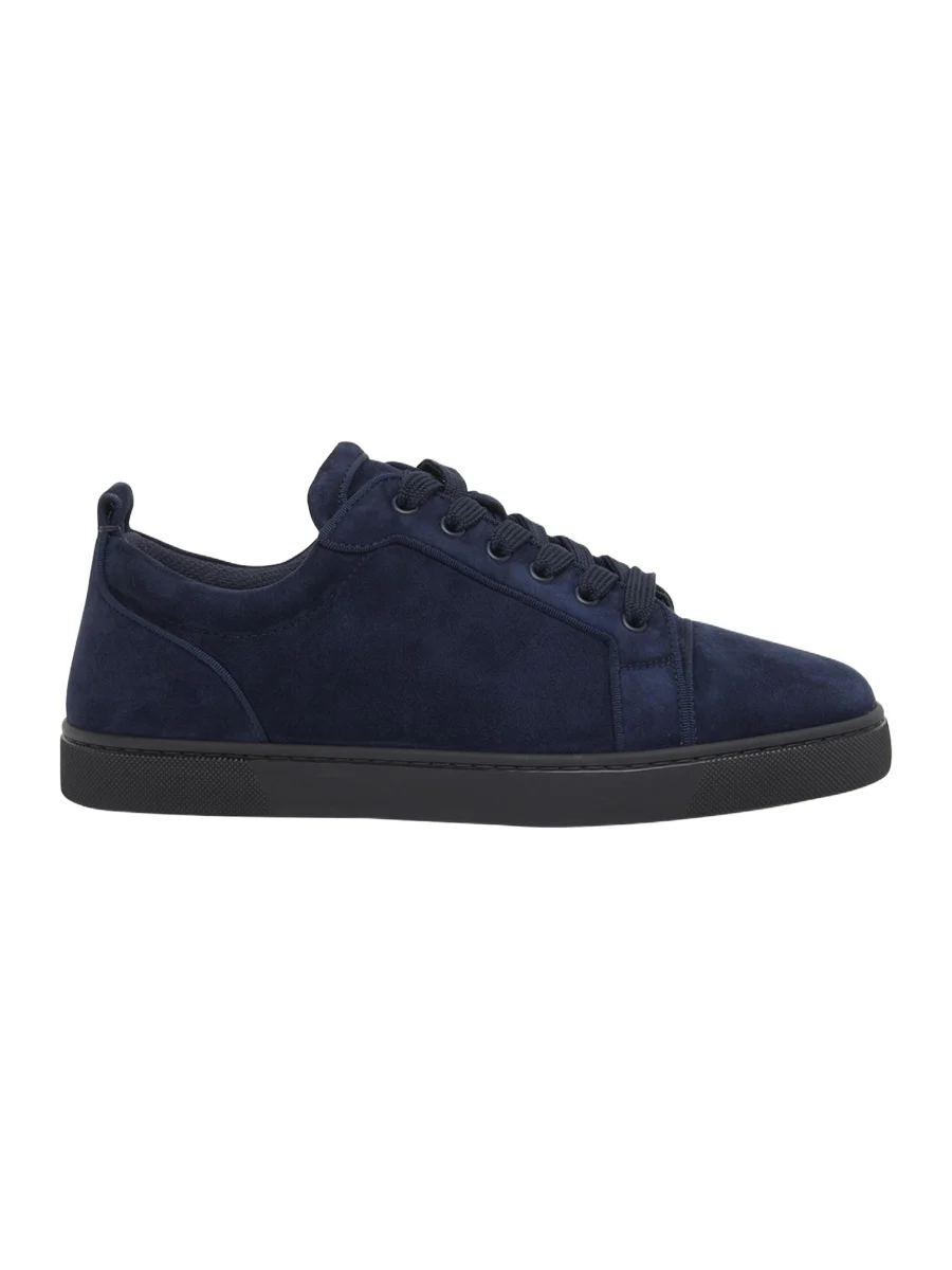 Christian Louboutin Men's Louis Junior Suede Red Sole Sneakers