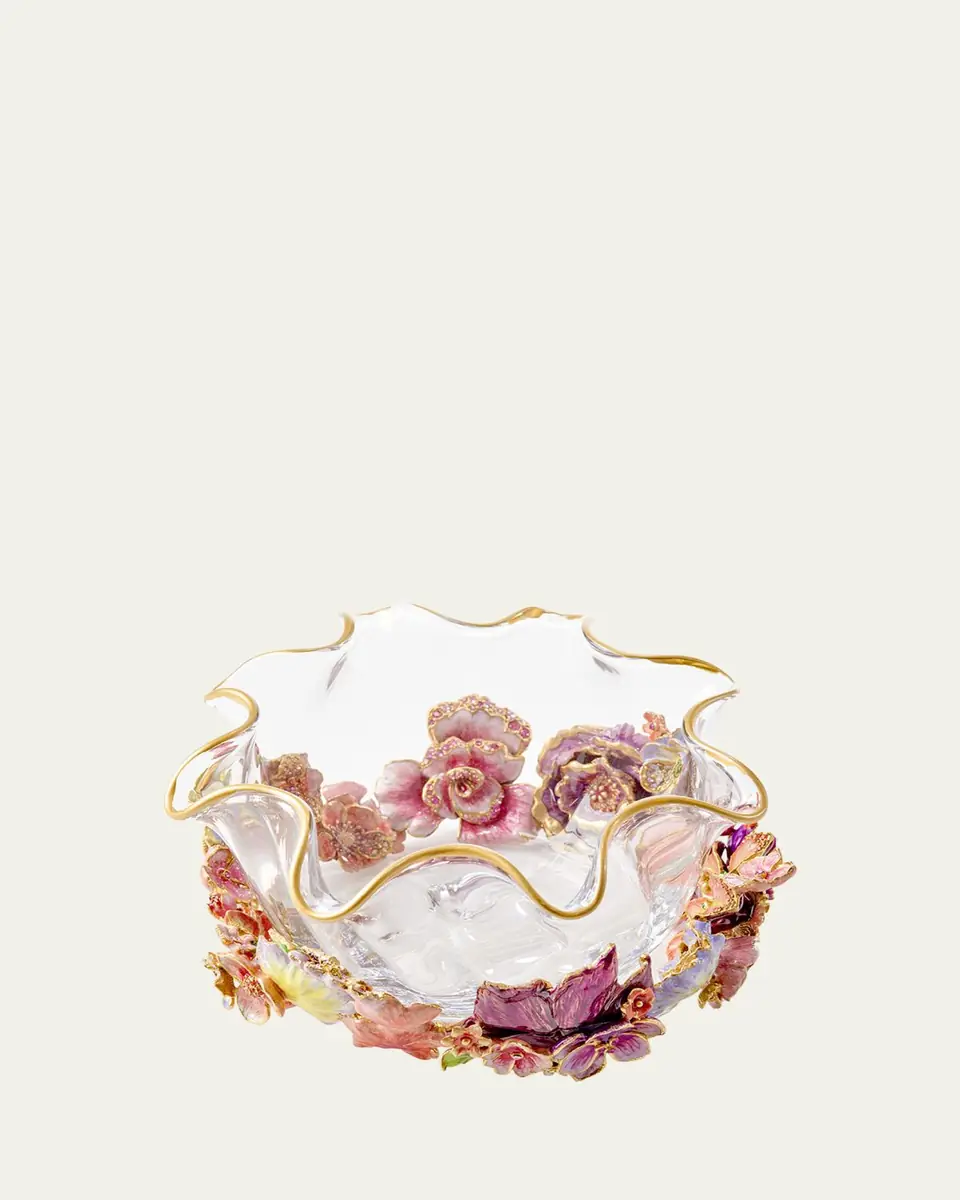 Jay Strongwater Small Bouquet Ruffle Flower Bowl | Thumbnail 2