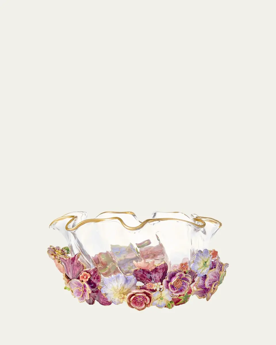 Jay Strongwater Small Bouquet Ruffle Flower Bowl | Thumbnail 4