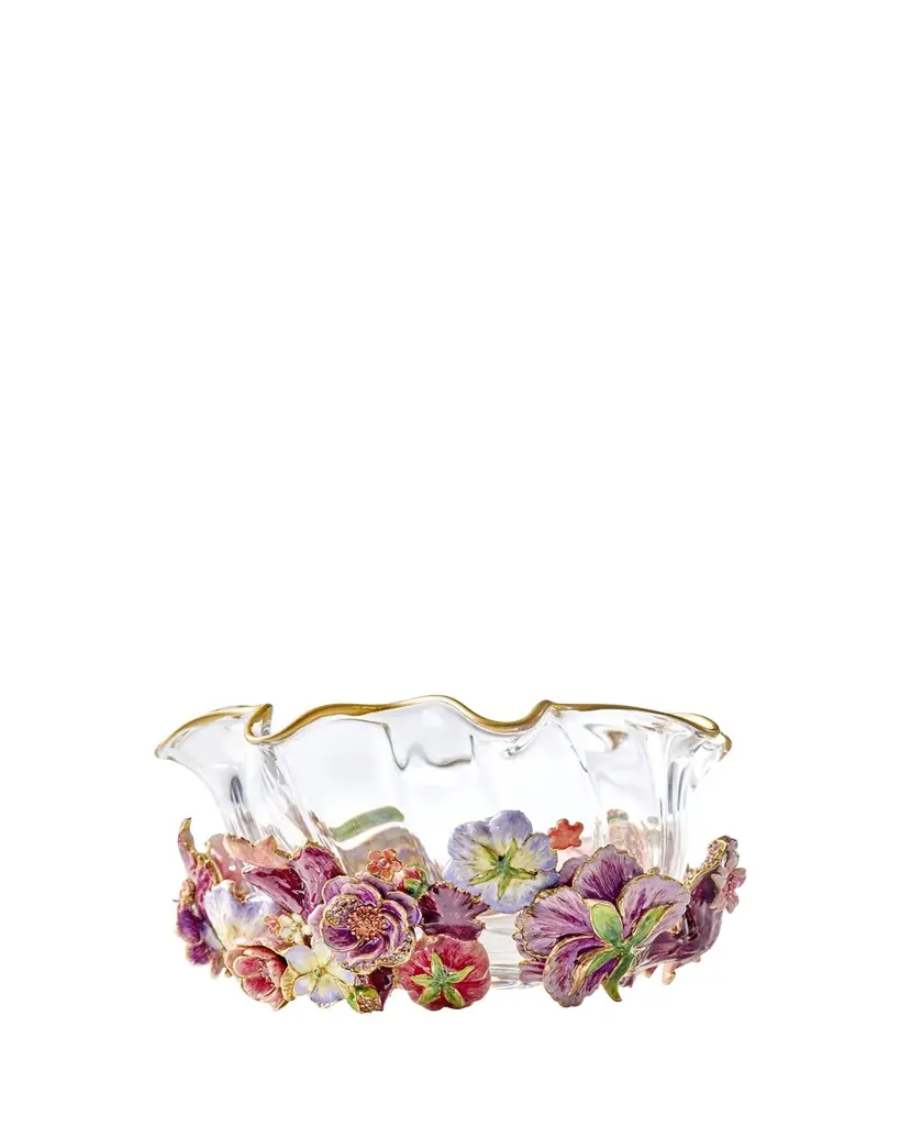 Jay Strongwater Small Bouquet Ruffle Flower Bowl | Image 1 Jay Strongwater Small Bouquet Ruffle Flower Bowl | Image 1