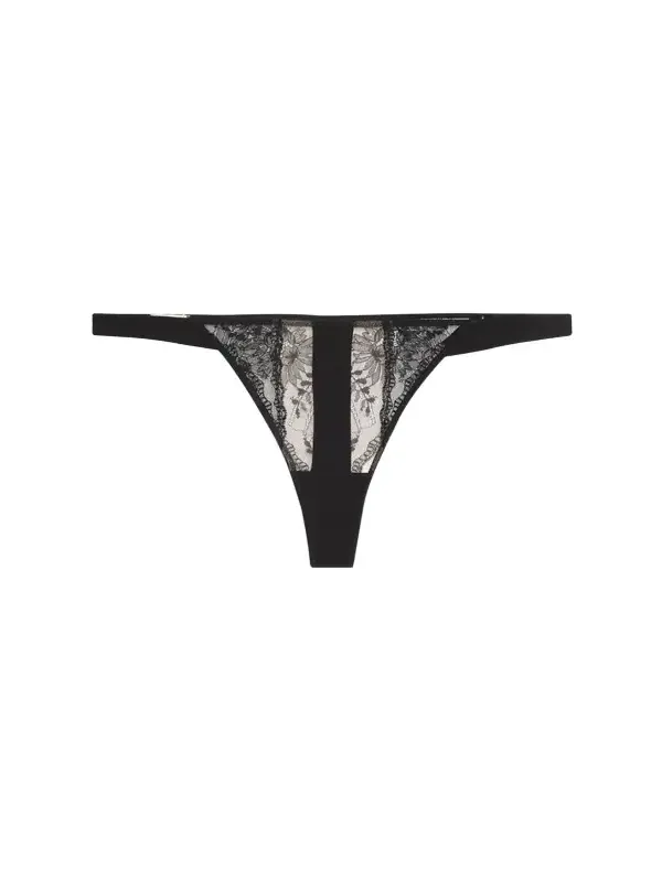 Midnight Kiss Lace & Microfiber Tanga
