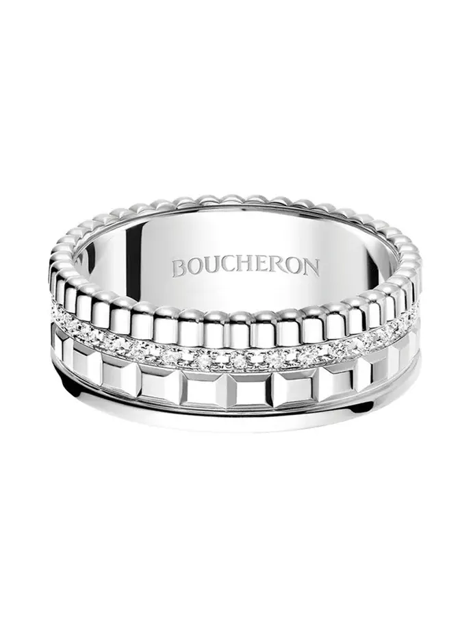 18K White Gold Quatre Radiant Edition Ring with Diamonds